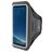 Mobiparts Comfort Fit Telefoonhouder Hardlopen Samsung Galaxy S8 Sport Hoesje Neopreen Sportarmband - Zwart