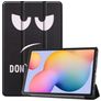 Mobigear Tri-Fold Samsung Galaxy Tab S6 Lite Hoes Bookcase - Do Not Touch