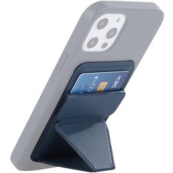 Mobigear Folding Snap-On Pasjeshouder - 3 Pasjes - MagSafe Compatible - Donkerblauw