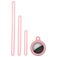 Mobigear Lanyard Apple AirTag Hoesje Flexibel Siliconen - Pink