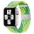 Mobigear Braided Nylon Apple Watch Bandje Klemsluiting - 49/46/45/44 mm - Lime