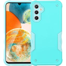 Mobigear Non-slip Armor Samsung Galaxy A14 Hoesje Hardcase Backcover Shockproof - Turquoise