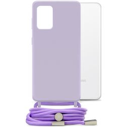 Mobilize Lanyard Gelly Samsung Galaxy A32 5G Flexibel TPU Hoesje met koord - Pastel Purple
