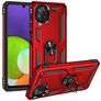 Mobigear Armor Ring Samsung Galaxy A22 4G Hoesje Hardcase Backcover Shockproof met Ringhouder - Rood
