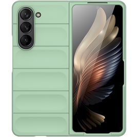 Mobigear Bumpy Samsung Galaxy Z Fold 5 Hoesje Flexibel TPU Backcover - Groen