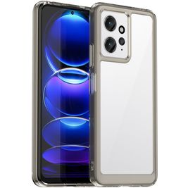Mobigear Crystal Xiaomi Redmi Note 12 Hoesje Hardcase Backcover - Transparant / Grijs