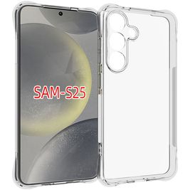 Mobigear Cushion Doorzichtig Samsung Galaxy S25 Hoesje Flexibel TPU Backcover - Transparant