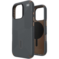 Speck Presidio2 Grip iPhone 16 Pro MagSafe Hoesje Hardcase Backcover Shockproof - Charcoal Grey