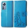 Mobigear Clover Xiaomi 12 Pro Hoesje Bookcase Portemonnee - Blauw