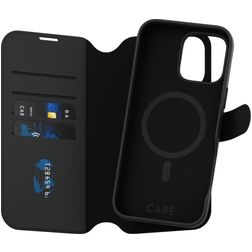 CARE by PanzerGlass Tango Two-in-One iPhone 16 Pro Max MagSafe Hoesje Uitneembare 2in1 Bookcase Portemonnee - Zwart