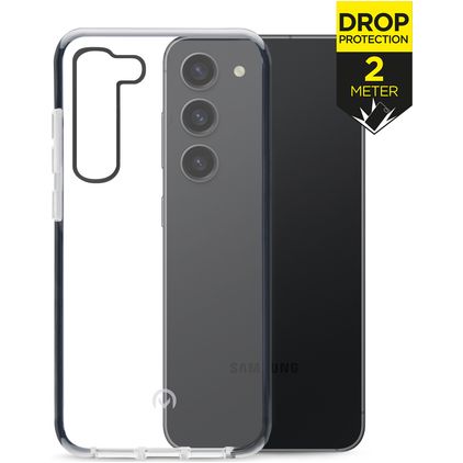 Mobilize Shatterproof Samsung Galaxy S23 Plus Hoesje Hardcase Backcover Shockproof - Transparant / Zwart