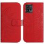 Mobigear Sunflower Motorola Moto G72 Hoesje Bookcase Portemonnee - Rood