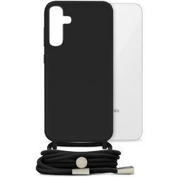 Mobilize Lanyard Gelly Samsung Galaxy S24 Plus Flexibel TPU Hoesje met koord - Zwart