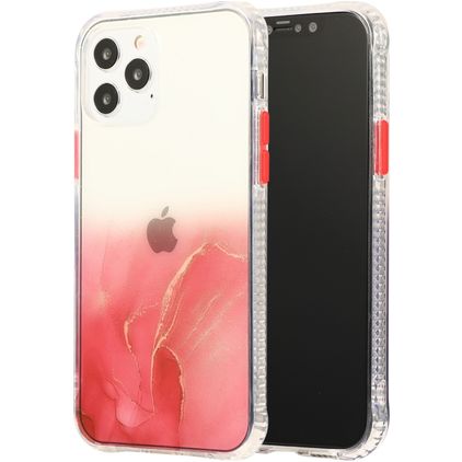 Mobigear Gradient iPhone 12 Pro Hoesje Hardcase Backcover - Rood