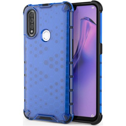 Mobigear Honeycomb OPPO A31 Hoesje Hardcase Backcover Shockproof - Blauw
