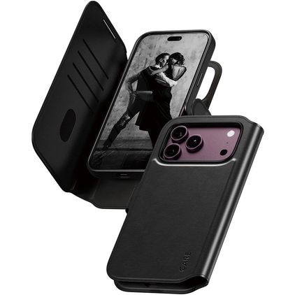 CARE by PanzerGlass Tango Two-in-One iPhone 18 Pro Max MagSafe Hoesje Uitneembare 2in1 Bookcase Portemonnee - Zwart