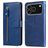 Mobigear Zipper iPhone 17 Pro Hoesje Bookcase Portemonnee - Blauw