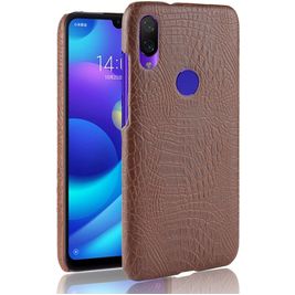 Mobigear Croco Xiaomi Redmi Note 7 Hoesje Hardcase Backcover - Bruin