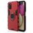 Mobigear Armor Ring Samsung Galaxy A03s Hoesje Hardcase Backcover Shockproof met Ringhouder - Rood