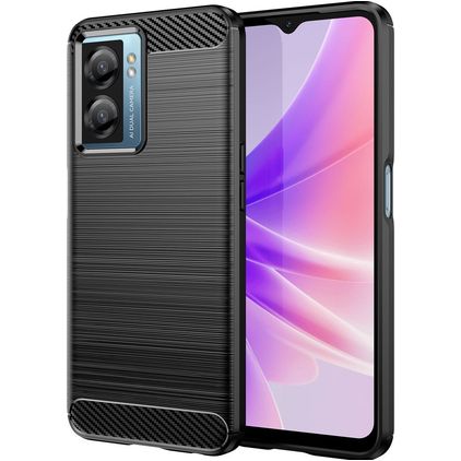 Mobigear Brushed Slim Realme Narzo 50 5G Hoesje Flexibel TPU Backcover - Zwart