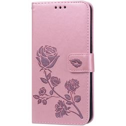 Mobigear Roses Samsung Galaxy A10 Hoesje Bookcase Portemonnee - Roségoud