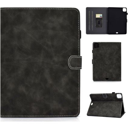 Mobigear Folio iPad Air 4 (2020) Hoes Bookcase + Stylus Houder - Zwart