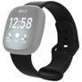 Mobigear Sport Dual Siliconen Fitbit Sense Bandje Druksluiting - Zwart