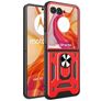 Mobigear Armor Ring Motorola Razr 50 Ultra Hoesje Hardcase Backcover Shockproof met Ringhouder - Rood