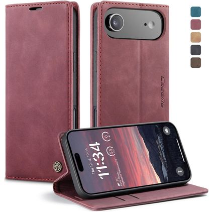 CaseMe 013 iPhone Air Hoesje Bookcase Portemonnee - Rood