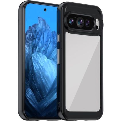 Mobigear Crystal Google Pixel 9 Hoesje Hardcase Backcover - Zwart