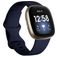 Mobigear Sport Dual Siliconen Fitbit Sense Bandje Druksluiting - Donkerblauw