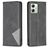 Mobigear Rhombus Slim Motorola Moto G54 Hoesje Bookcase - Zwart