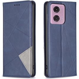Mobigear Rhombus Slim Motorola Moto G04 Hoesje Bookcase - Blauw