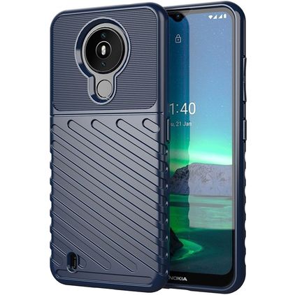 Mobigear Groove Nokia 1.4 Hoesje Flexibel TPU Backcover - Blauw