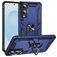 Mobigear Armor Ring Samsung Galaxy S25 Edge Hoesje Hardcase Backcover Shockproof met Ringhouder - Blauw