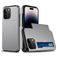 Mobigear Card iPhone 15 Pro Hoesje Hardcase Backcover Shockproof met Pasjeshouder - Grijs