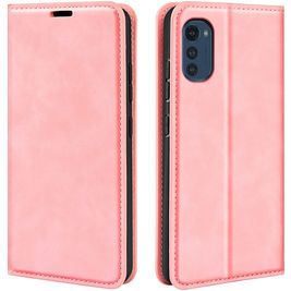 Mobigear Retro Slim Motorola Moto E32 Hoesje Bookcase Portemonnee - Roze