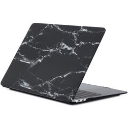 Mobigear Marble MacBook Air 13 Inch (2018-2020) Hoes Hardshell Laptopcover MacBook Case - Zwart - Model A1932 / A2179 / A2337