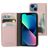 Mobiparts Classic Wallet iPhone 13 Mini Hoesje Bookcase Portemonnee - Roze