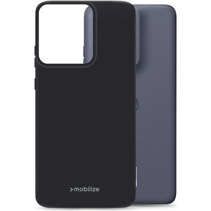 Mobilize Rubber Gelly Motorola Edge 50 Neo Hoesje Flexibel TPU Backcover - Zwart