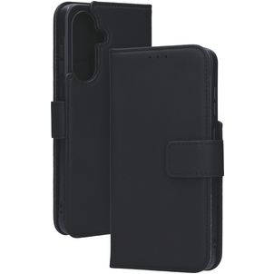 Mobiparts Samsung Galaxy A36 Hoesje Echt Leer Bookcase Portemonnee - Zwart