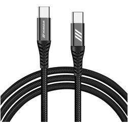 Mobigear Nylon USB-C naar USB-C Kabel 0.4 Meter - Zwart
