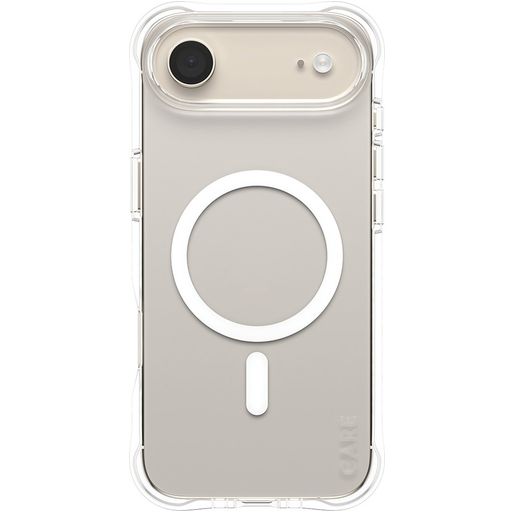 CARE by PanzerGlass Fashionable Doorzichtig iPhone Air Siliconen MagSafe Hoesje Backcover - Transparant