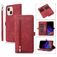Mobigear Zipper iPhone 14 Plus Hoesje Bookcase Portemonnee - Rood