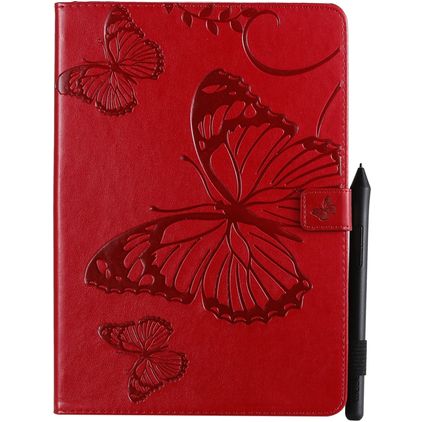 Mobigear Butterfly iPad Pro 10.5 Inch (2017) Hoes Bookcase + Stylus Houder - Rood