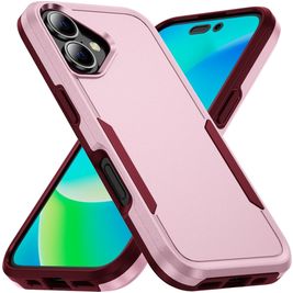 Mobigear Heavy Armor iPhone 16 Hoesje Hardcase Backcover Shockproof - Roze