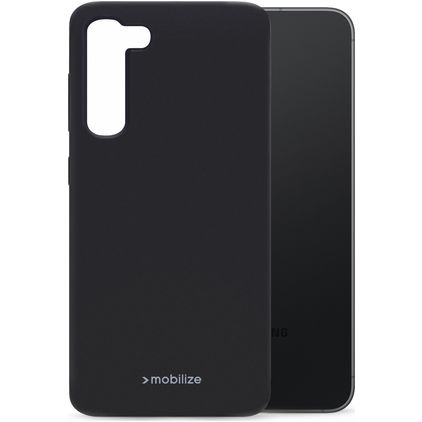 Mobilize Rubber Gelly Samsung Galaxy S23 FE Hoesje Flexibel TPU Backcover - Matt Black