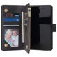 Mobigear Zipper iPhone 12 Pro Max Hoesje Bookcase Portemonnee - Zwart