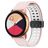 Mobigear Sport Plus Mag Siliconen Smartwatch Bandje Magneetsluiting - Universeel 22 mm connector - Wit / Roze