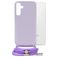 Mobilize Lanyard Gelly Samsung Galaxy S23 FE Flexibel TPU Hoesje met koord - Pastel Purple